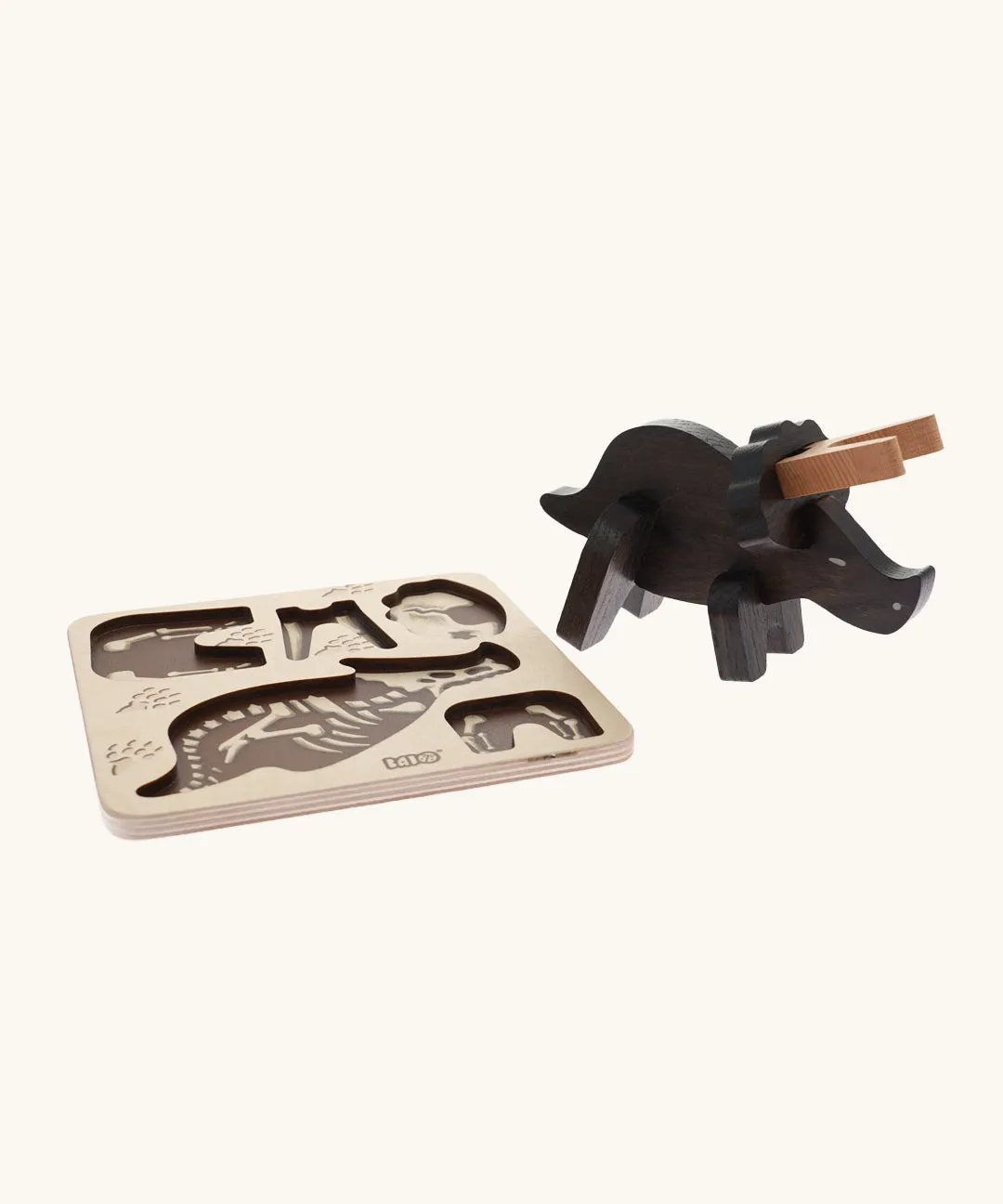 Bajo Puzzle & Sorter - Black Oak Triceratops