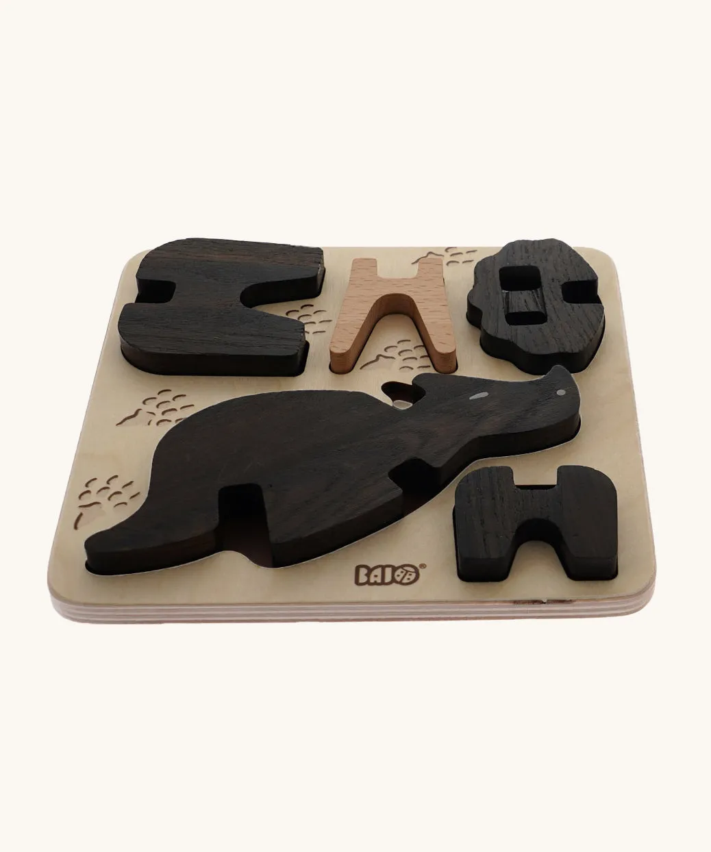 Bajo Puzzle & Sorter - Black Oak Triceratops