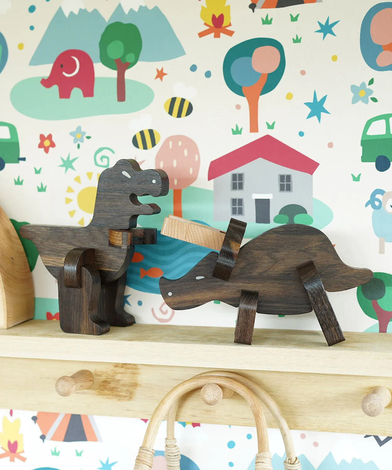 Bajo Puzzle & Sorter - Black Oak Triceratops