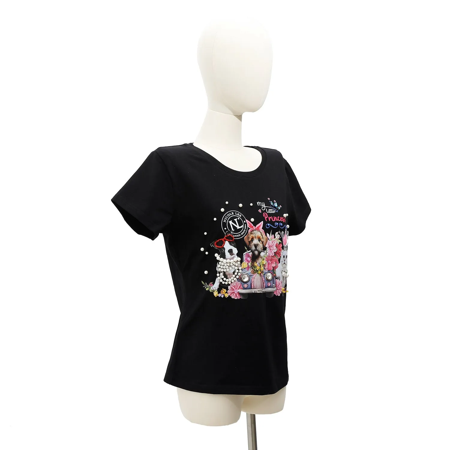 CAMISETA DE MODA NICOLE LEE CON BRILLOS (FAMILY YEARBOOK)