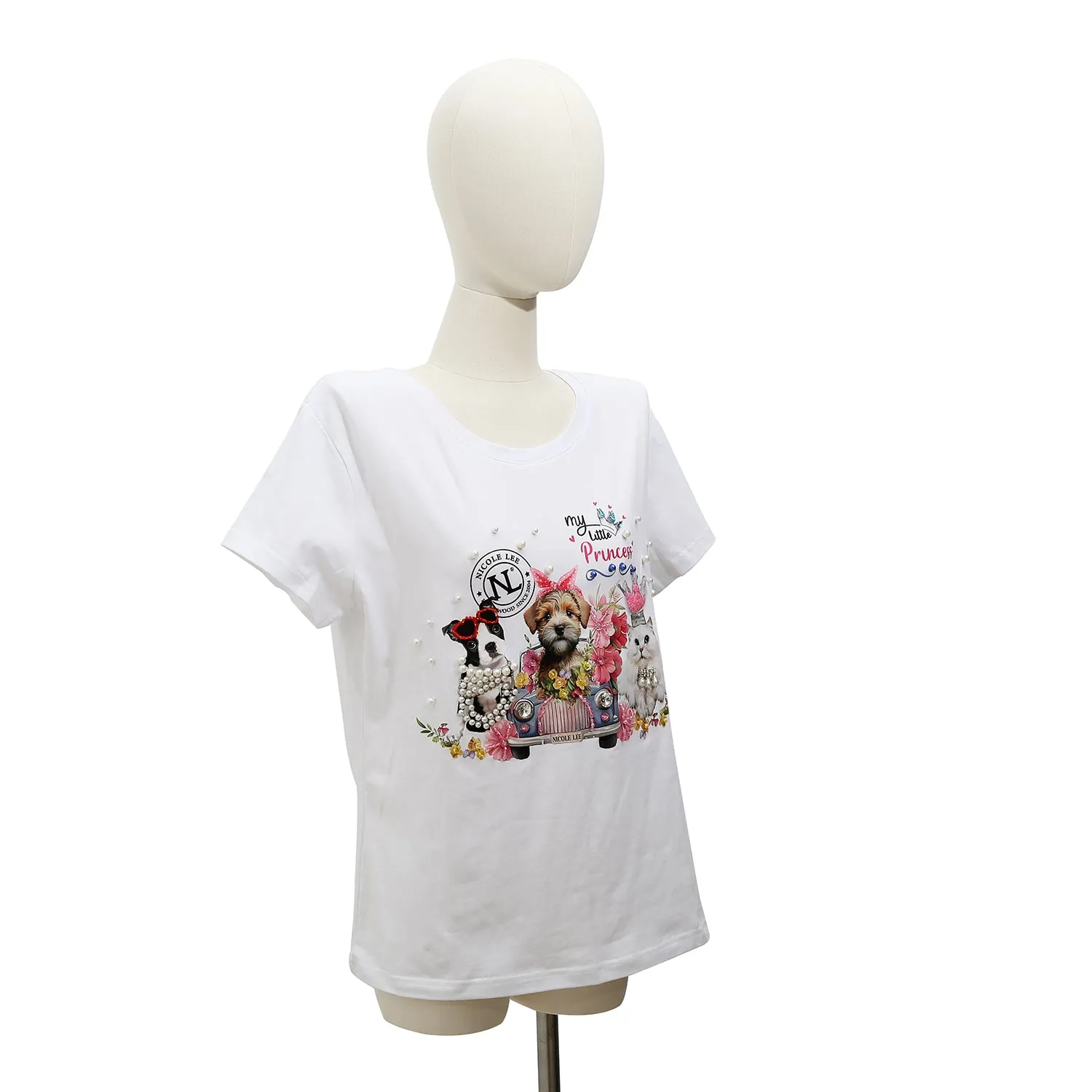 CAMISETA DE MODA NICOLE LEE CON BRILLOS (FAMILY YEARBOOK)