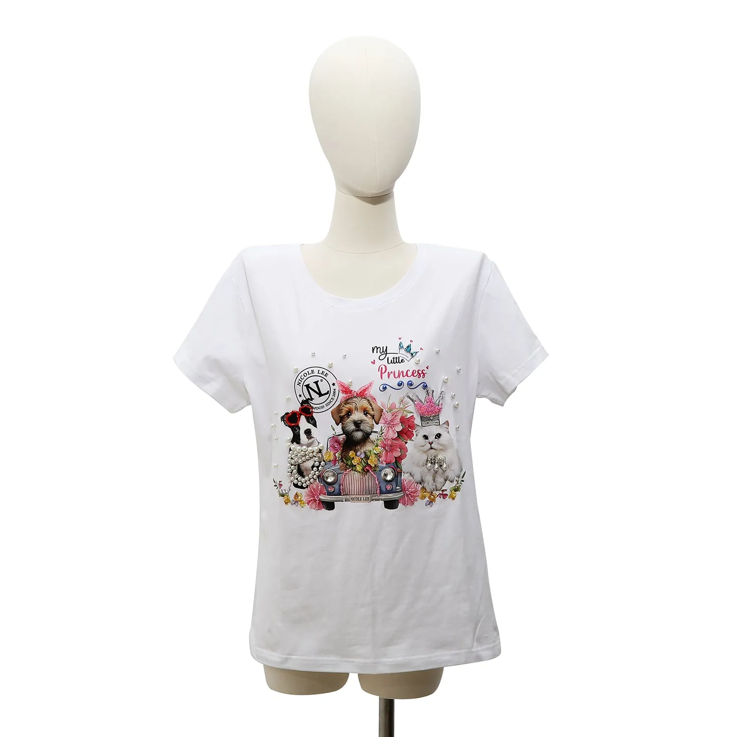 CAMISETA DE MODA NICOLE LEE CON BRILLOS (FAMILY YEARBOOK)