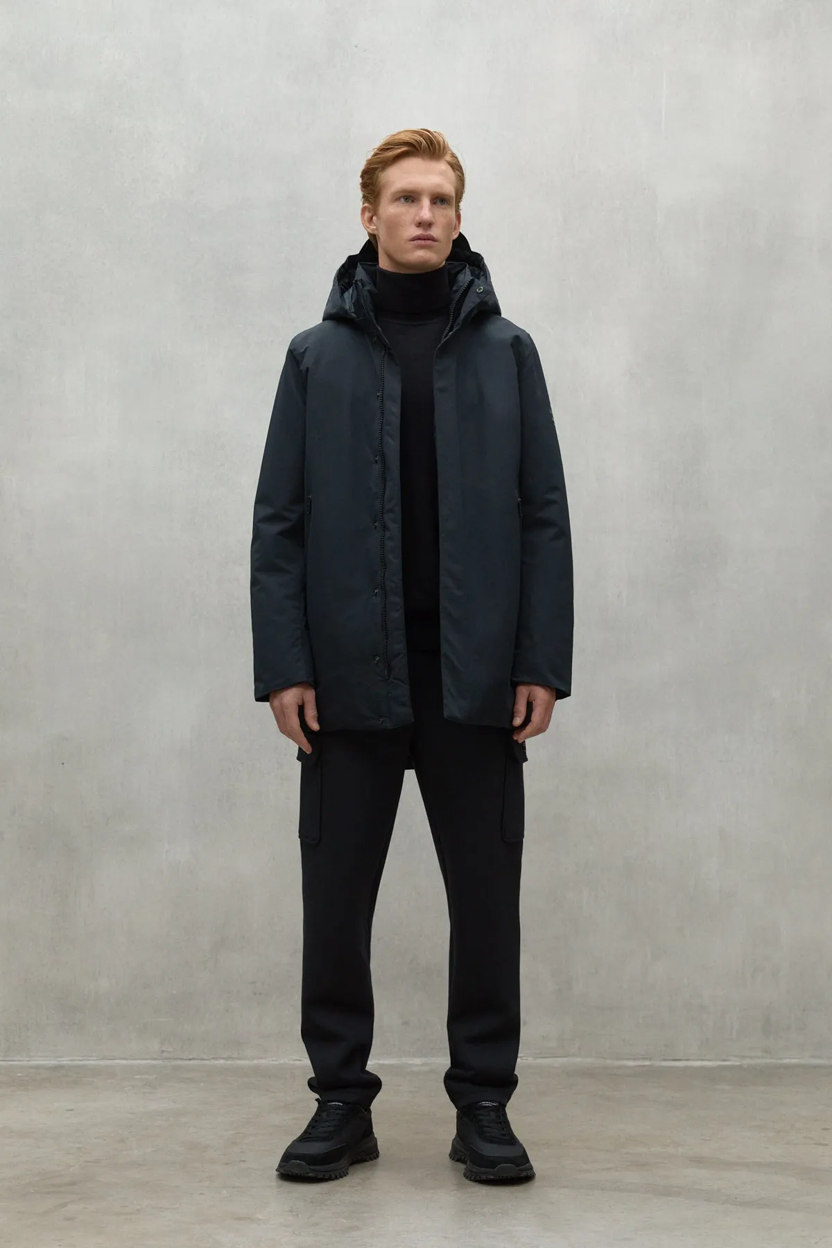 Ecoalf Cappotto Tess. Tecnico 3/4 Nero Uomo