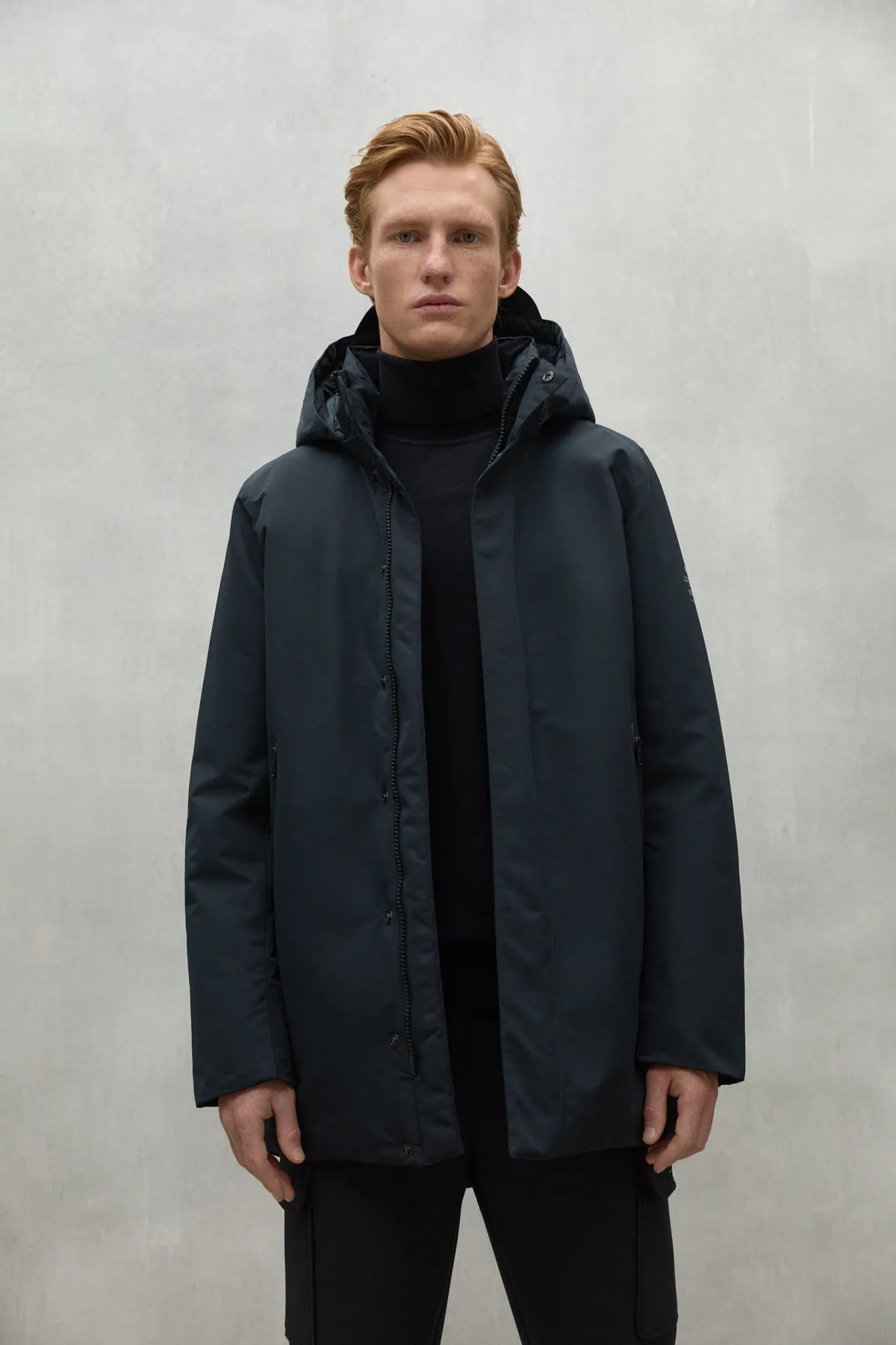 Ecoalf Cappotto Tess. Tecnico 3/4 Nero Uomo