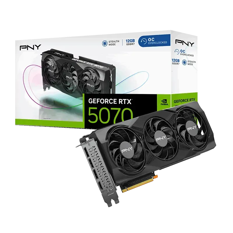 PNY GeForce RTX 5070 12GB Overclocked Triple Fan