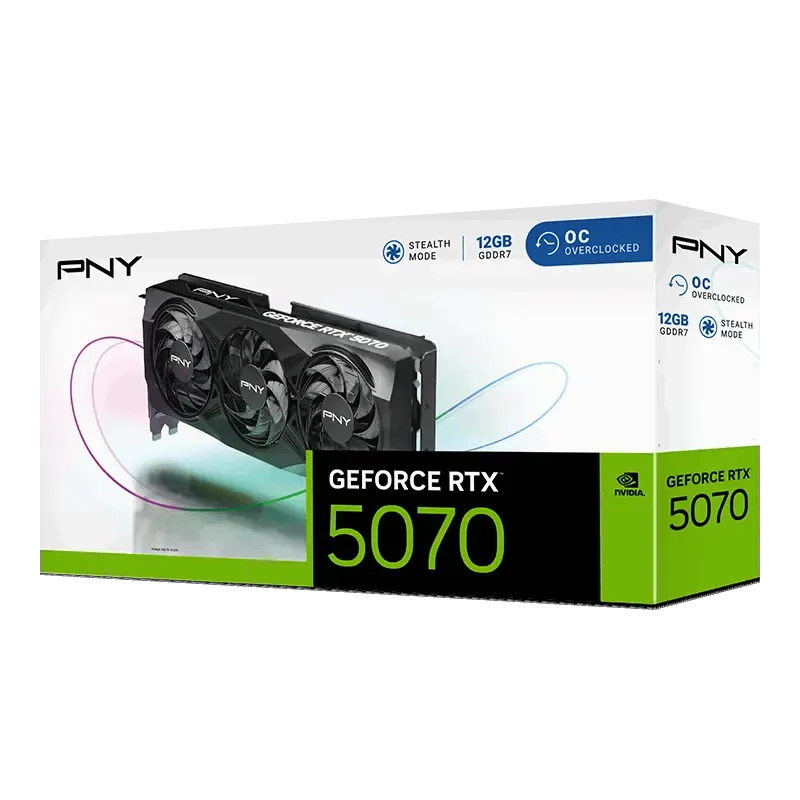 PNY GeForce RTX 5070 12GB Overclocked Triple Fan