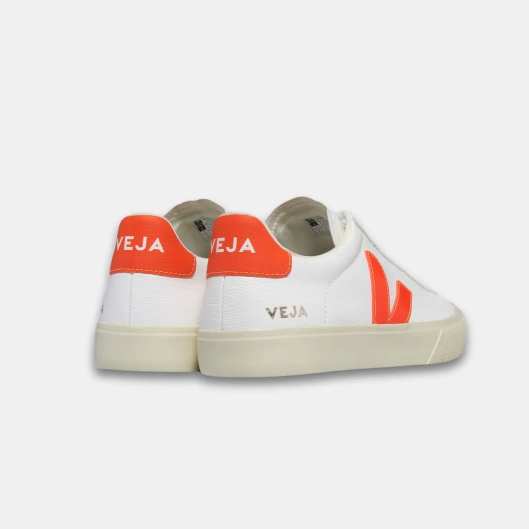 Veja Men's Campo Leather White Cobalt Orange Fluo