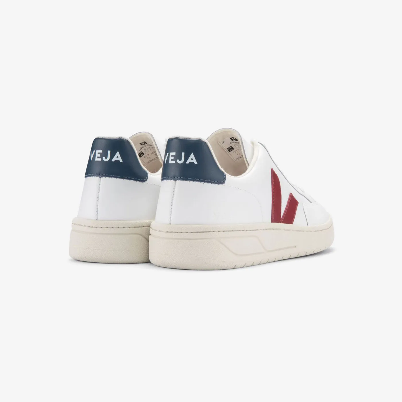 Veja Men's V-12 Leather Extra White Marsala Nautico